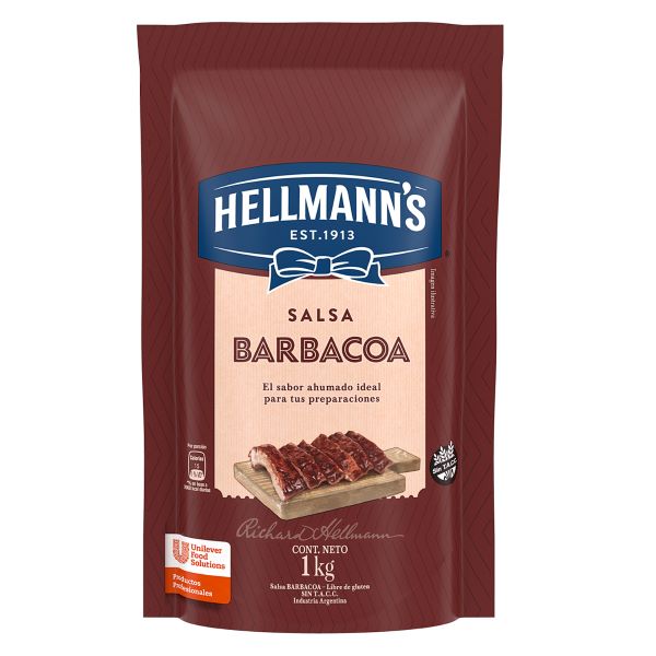 Salsa Barbacoa Hellmann's 8x1KG (Exclusivo de Argentina, Paraguay) - 