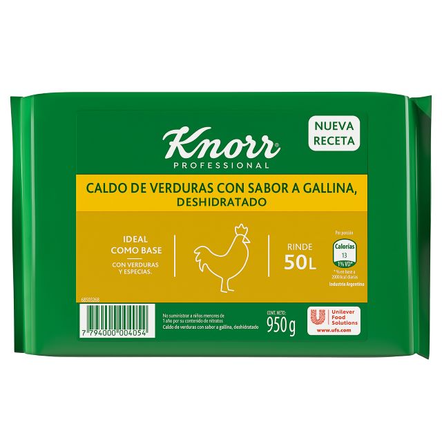 Caldo Cubo Sabor Gallina Knorr 4X950G - 
