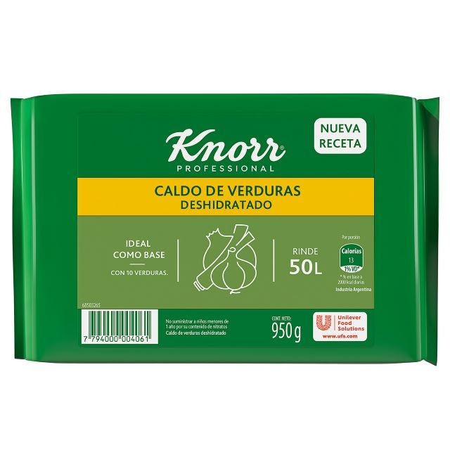 Caldo Cubo Sabor Verdura Knorr 4X950G