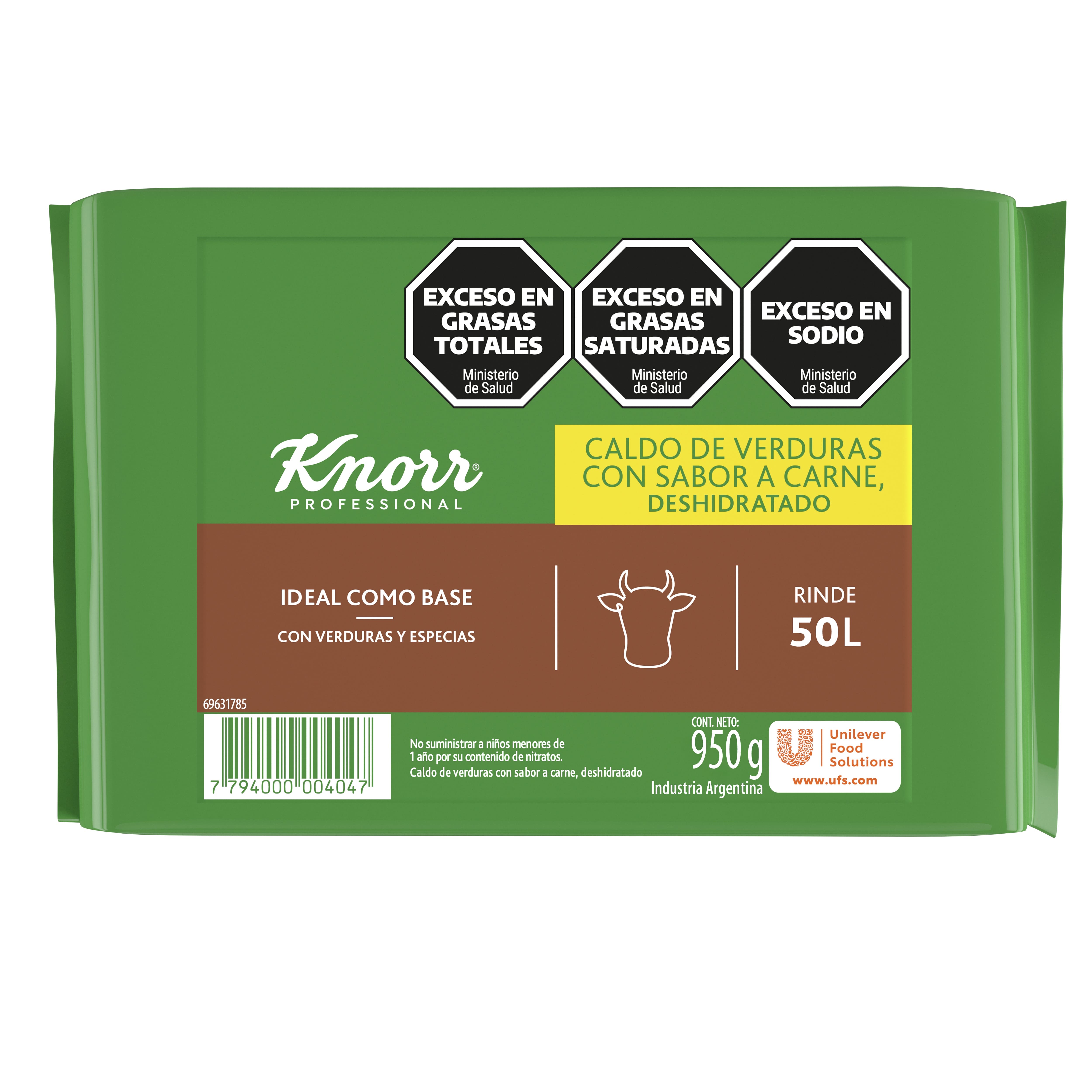 Caldo Cubo Sabor Carne Knorr 4x950G - 