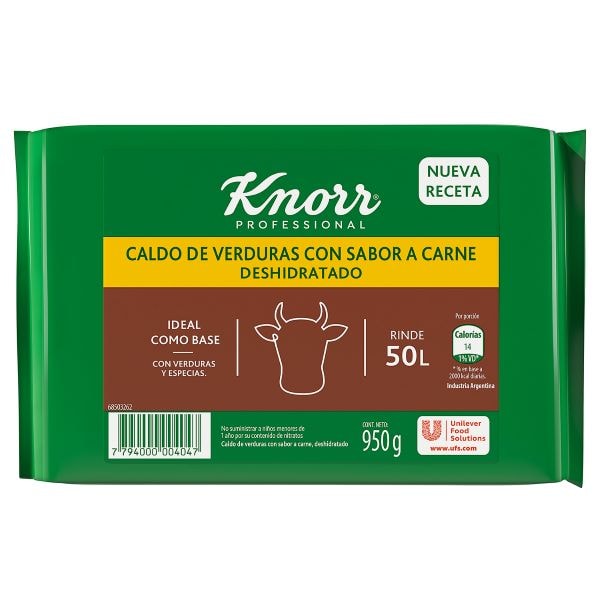 Caldo Cubo Sabor Carne Knorr 4x950G -