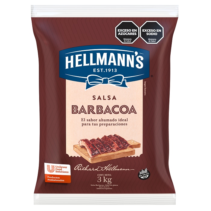 HELLMANNS SSA BARBACOA BLS 3X3KG