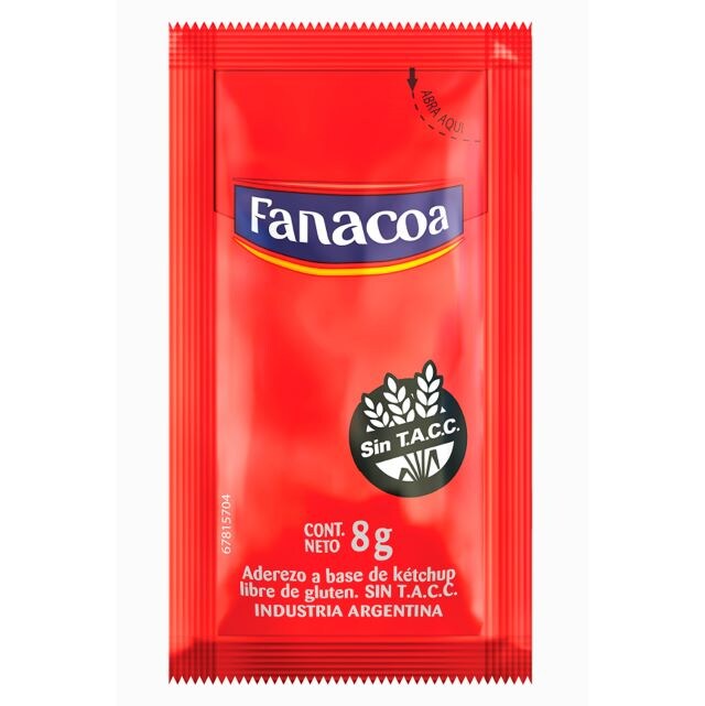 Ketchup Fanacoa 196X8G (Exclusivo de Argentina, Paraguay) - 