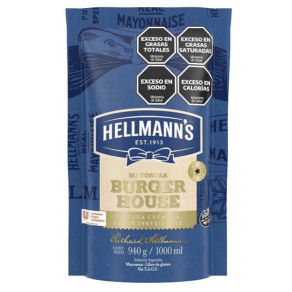 HELLMANNS MAY SIN GLU BURGER HOUSE8X940G