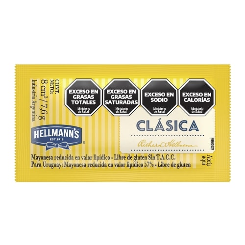 HELLMANNS MAY CLA SCH P/MOST 196X7.6G - Proba el irresistible sabor de Hellmann's, ahora con huevos de campo y aceite de origen sustentable.