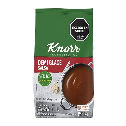 KNORR SSA DEMIGLACE BOLSA 6X1KG - La Salsa Demi-Glace Knorr te ofrece una excelente base, para inspirar tus creaciones en solo 3 minutos