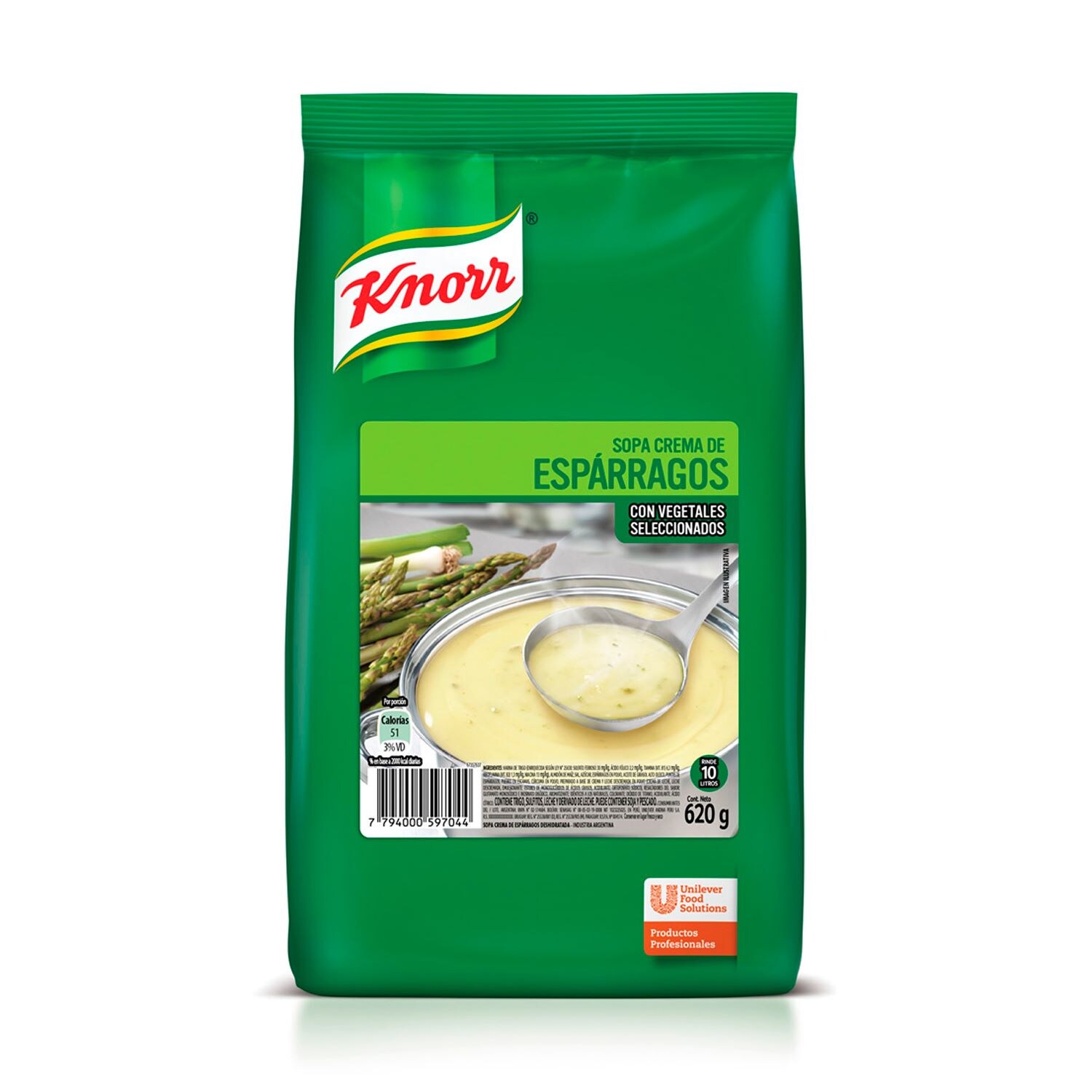 Sopa Crema Sabor Esparragos Knorr 6x620G (Exclusivo de Argentina, Uruguay) - 