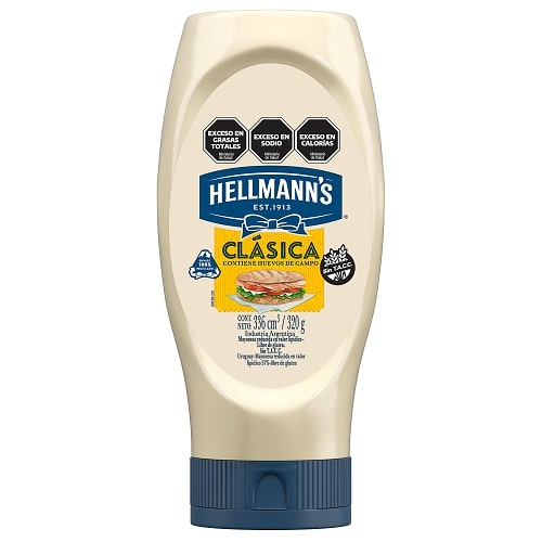 Mayonesa Clásica Hellmann's Squeeze 24X320G - 