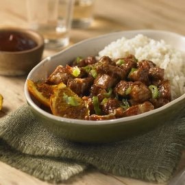 Cerdo agridulce con naranjas y arroz pilaf Cerdo agridulce con naranjas y arroz pilaf