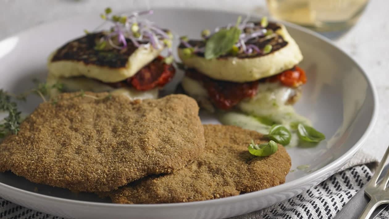 Milanesa de peceto con puré mediterraneo – - Receta