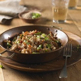 Wok de pollo, vegetales y basmati Wok de pollo, vegetales y basmati