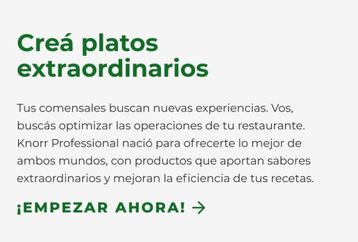 Creá platos extraordinarios