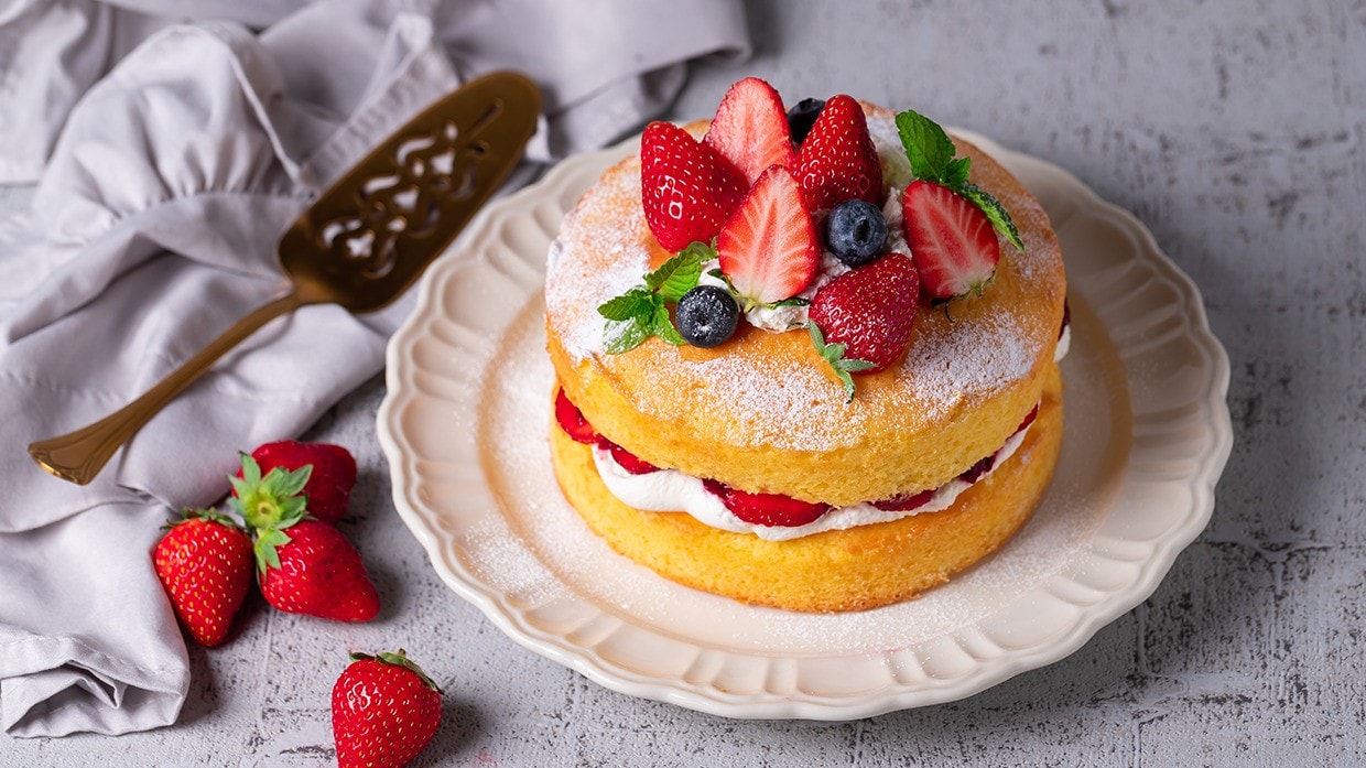 Tarta de frutas, ideal para combinar mousse de chocolate.