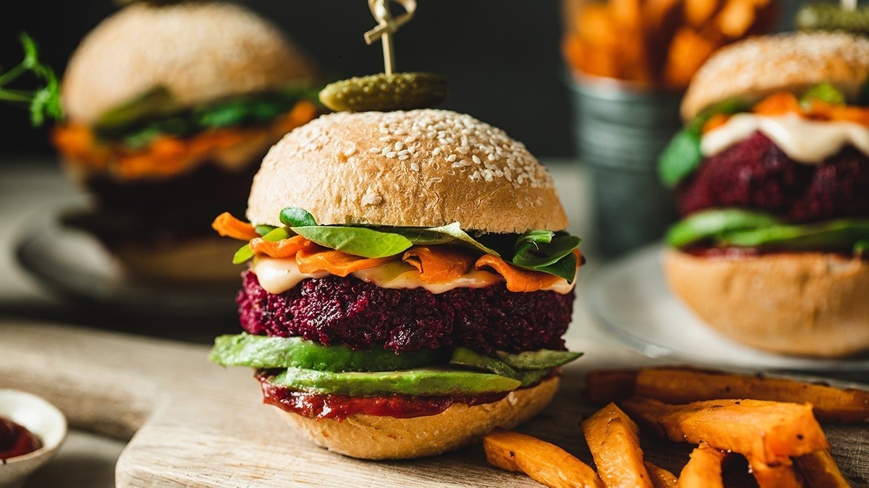 Hamburguesa vegana - plant based.