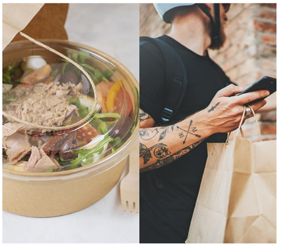 Delivery de comida, delivery, entrega a domicilio, envío a domicilio, packaging, envases